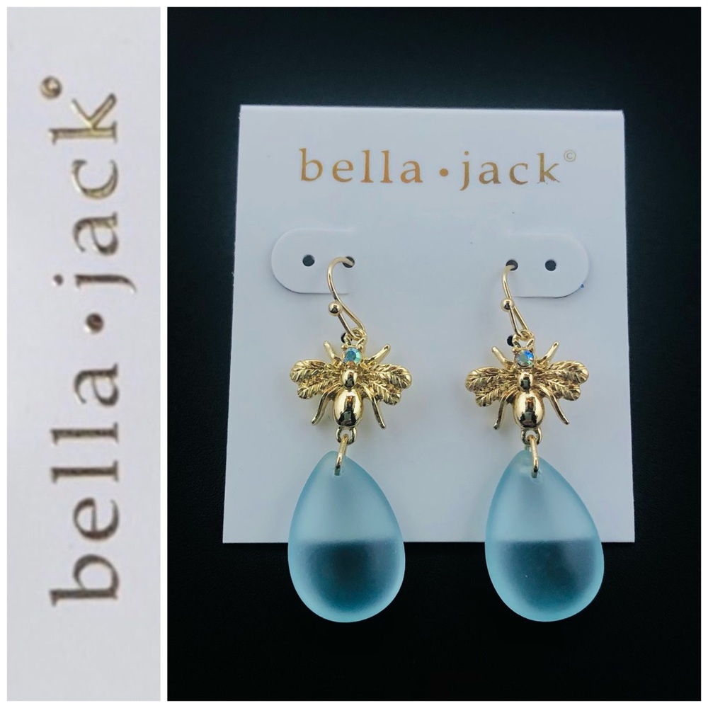 Bella•Jack Bumblebee Light Blue Teardrop Earrings